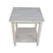 International Concepts Rectangle Solano End Table, 22 W, 21 L, 25 in H, Wood, Unfinished OT-6E - alternate 4